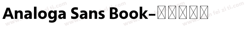 Analoga Sans Book字体转换